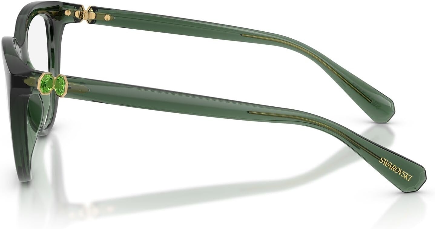 image:imageSwarovski Womens Sk2052 Cat Eye Prescription Eyewear FramesTransparent GreenDemo Lens