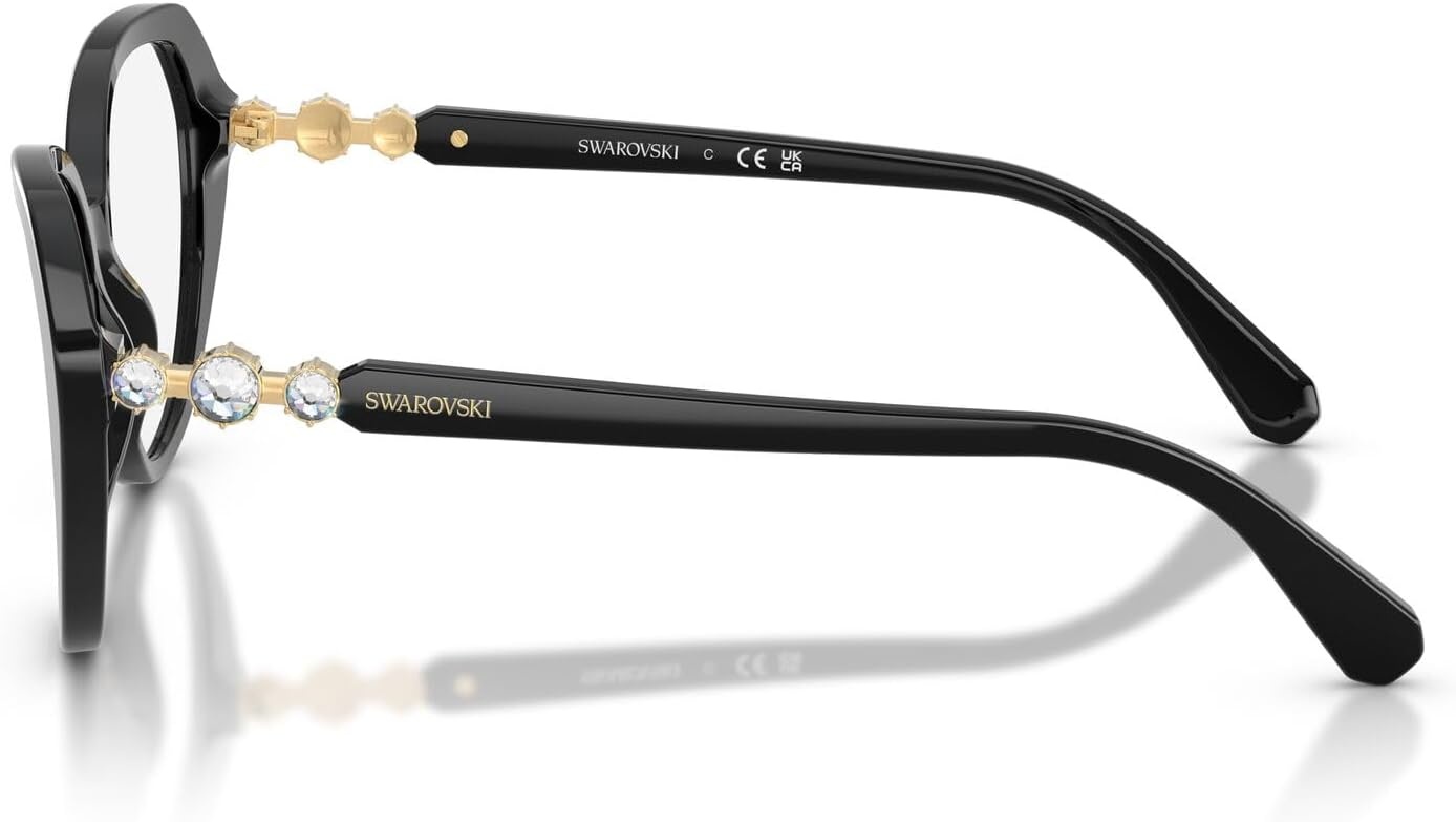 image:imageSwarovski Womens Sk2054 Cat Eye Prescription Eyewear FramesBlackDemo Lens