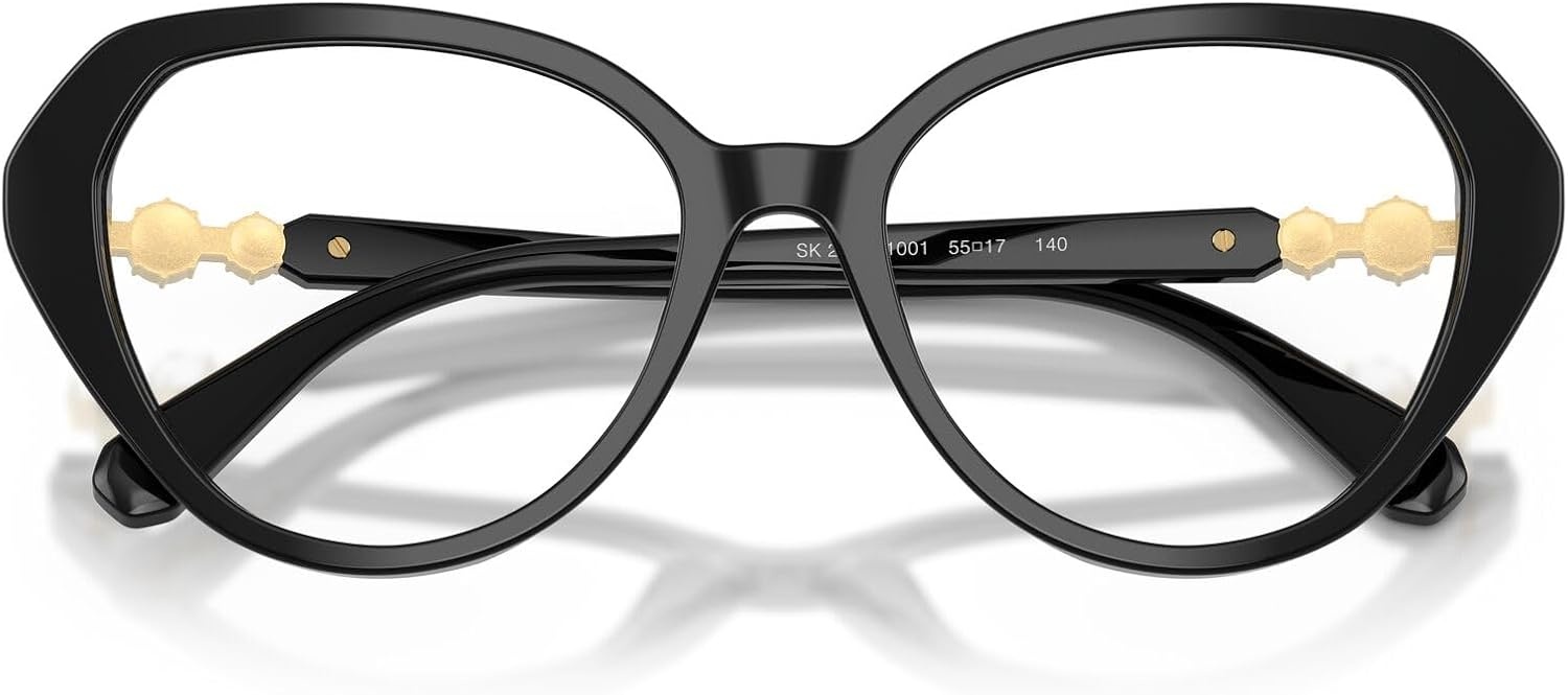 image:imageSwarovski Womens Sk2054 Cat Eye Prescription Eyewear FramesBlackDemo Lens