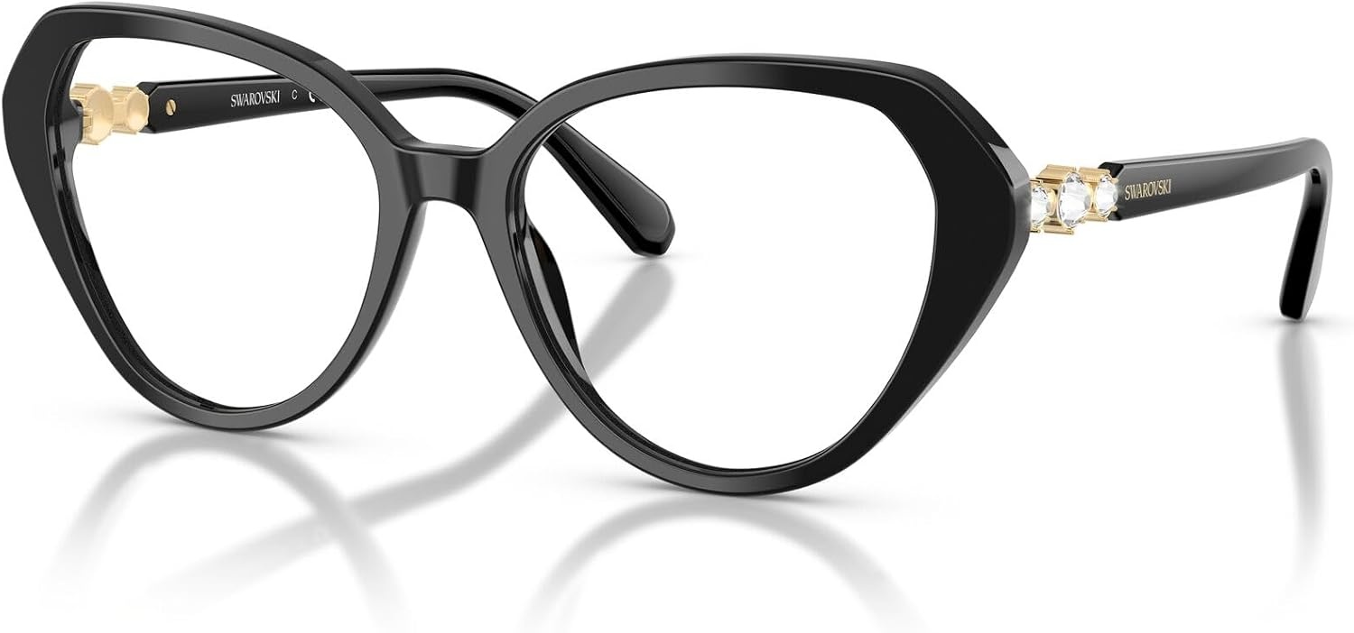 image:imageSwarovski Womens Sk2054 Cat Eye Prescription Eyewear FramesBlackDemo Lens