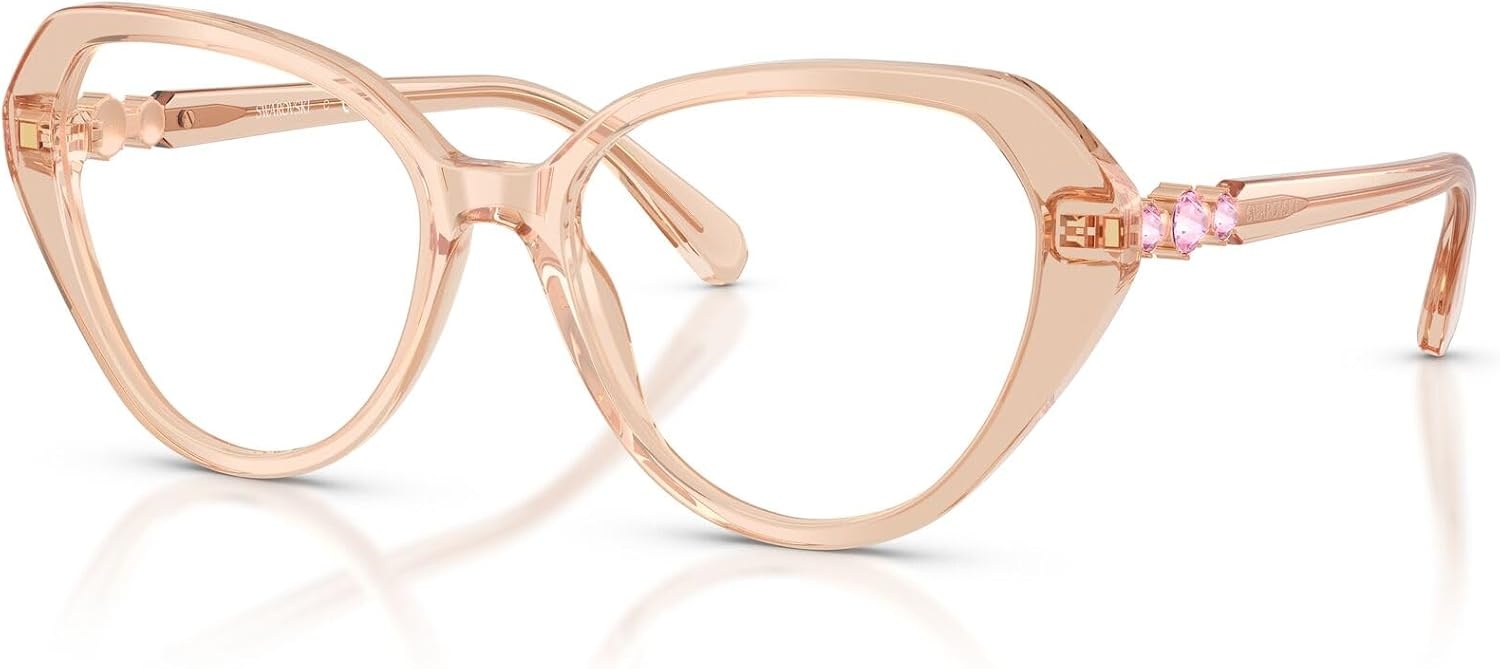 image:imageSwarovski Womens Sk2054 Cat Eye Prescription Eyewear FramesTransparent BeigeDemo Lens