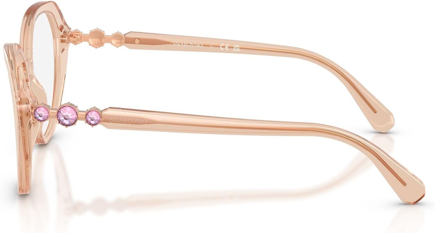 image:imageSwarovski Womens Sk2054 Cat Eye Prescription Eyewear FramesTransparent BeigeDemo Lens