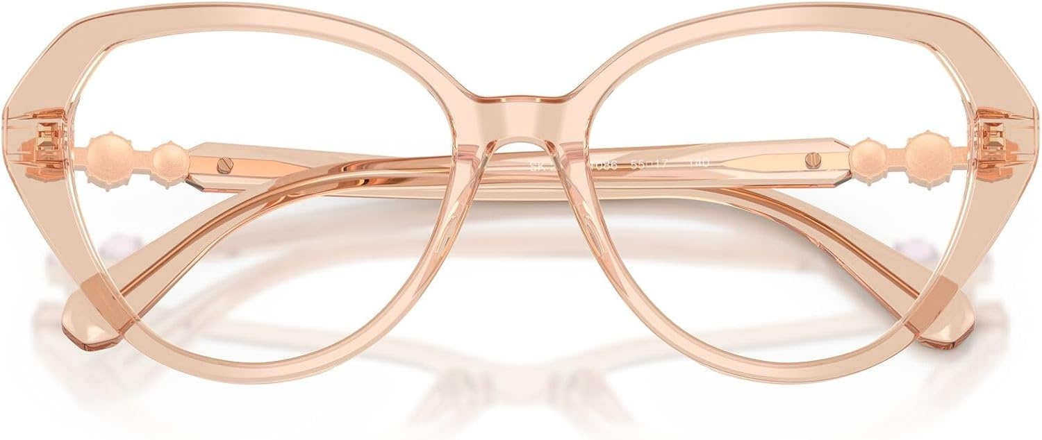 image:imageSwarovski Womens Sk2054 Cat Eye Prescription Eyewear FramesTransparent BeigeDemo Lens