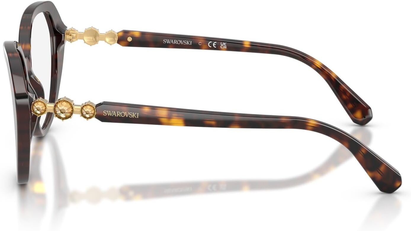 image:imageSwarovski Womens Sk2054f Low Bridge Fit Cat Eye Prescription Eyewear FramesHavanaDemo Lens