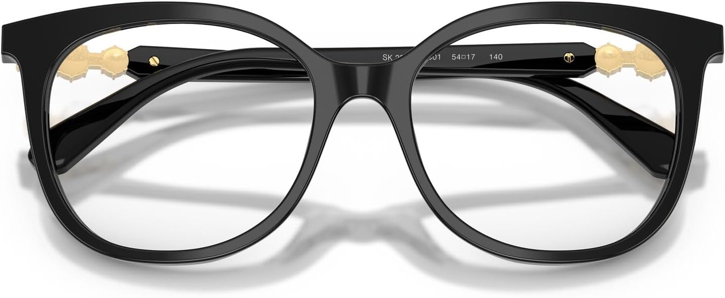 image:imageSwarovski Womens Sk2055 Round Prescription Eyewear FramesBlackDemo Lens