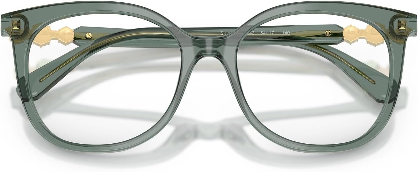 image:imageSwarovski Womens Sk2055 Round Prescription Eyewear FramesTransparent GreenDemo Lens