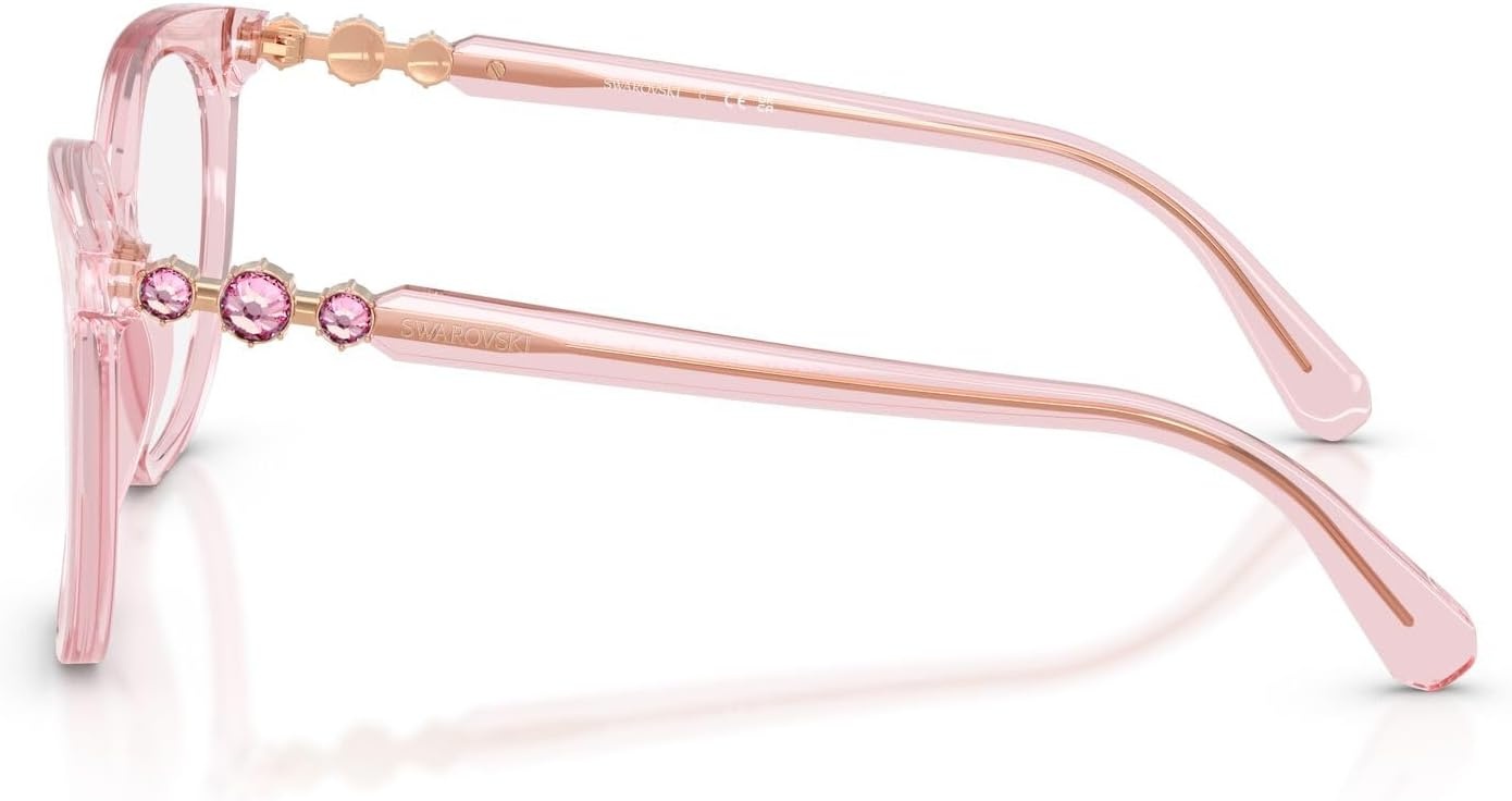image:imageSwarovski Womens Sk2055 Round Prescription Eyewear FramesTransparent PinkDemo Lens