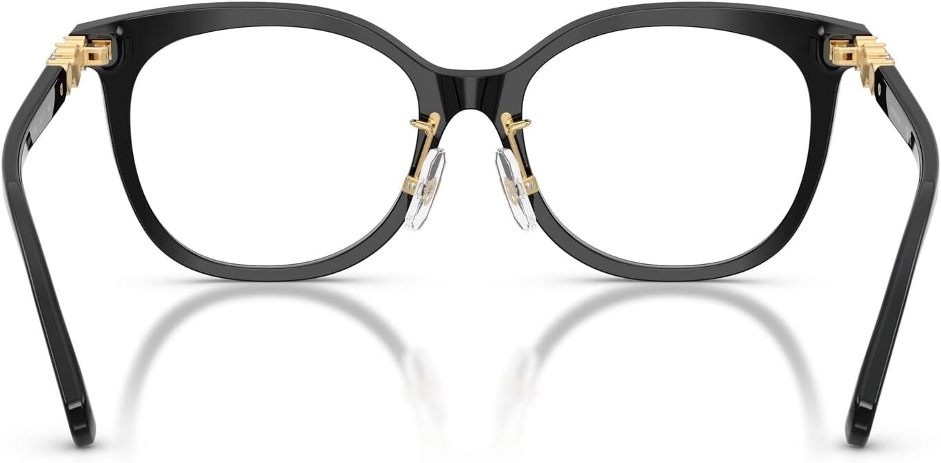 image:imageSwarovski Womens Sk2055f Low Bridge Fit Round Prescription Eyewear FramesBlackDemo Lens