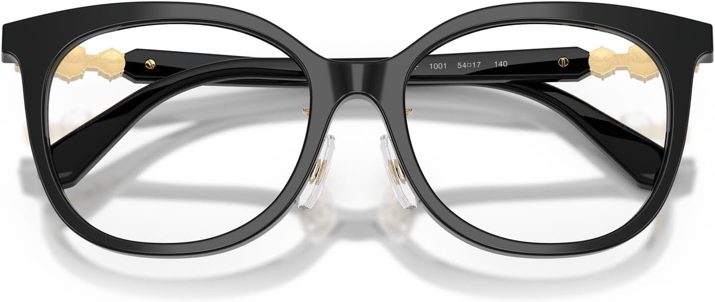 image:imageSwarovski Womens Sk2055f Low Bridge Fit Round Prescription Eyewear FramesBlackDemo Lens