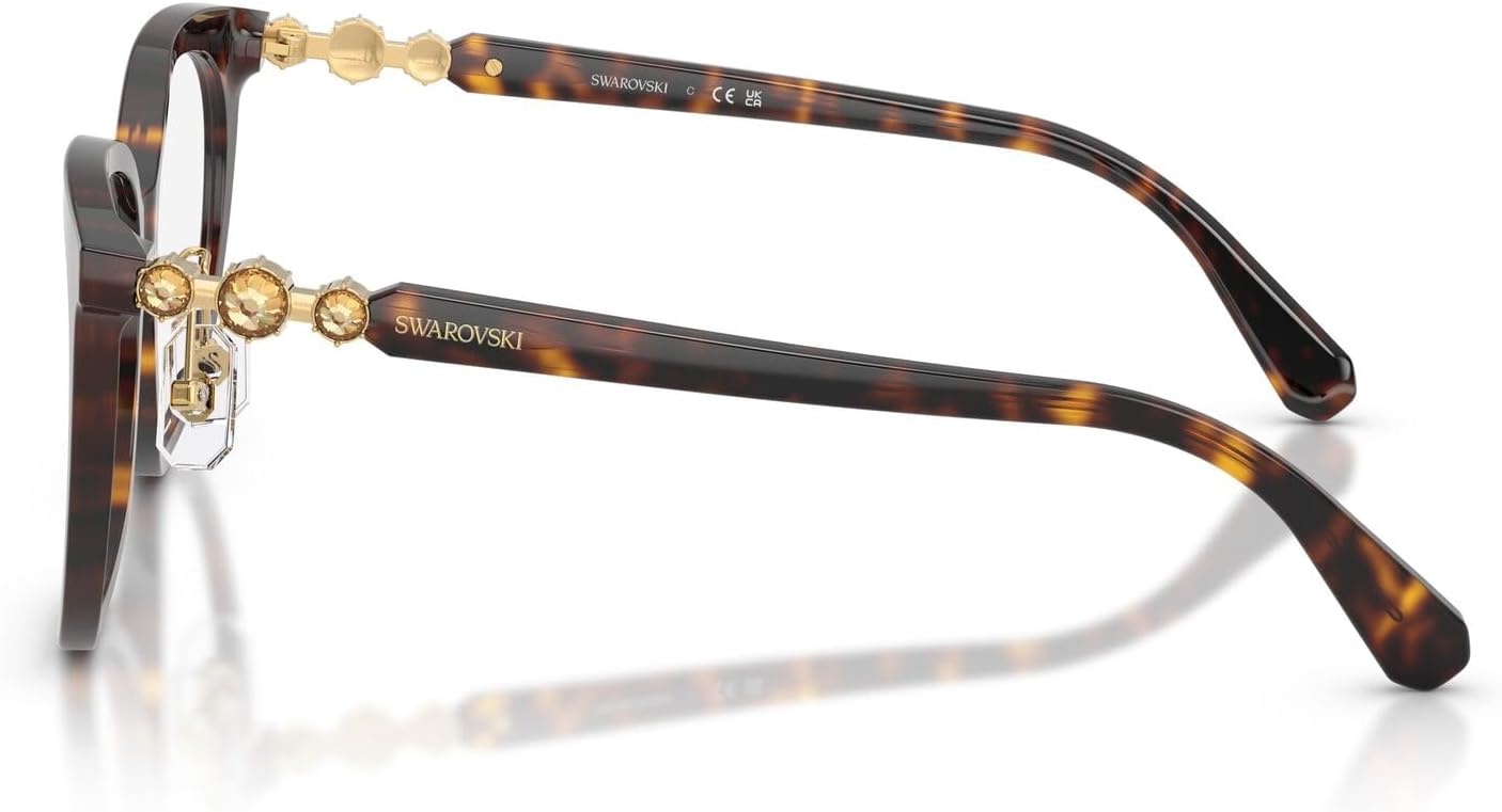 image:imageSwarovski Womens Sk2055f Low Bridge Fit Round Prescription Eyewear FramesHavanaDemo Lens
