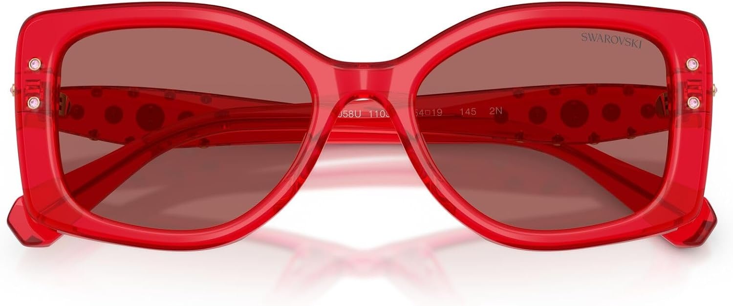 image:imageSwarovski Womens Sk6058u Universal FitTransparent RedDark Violet