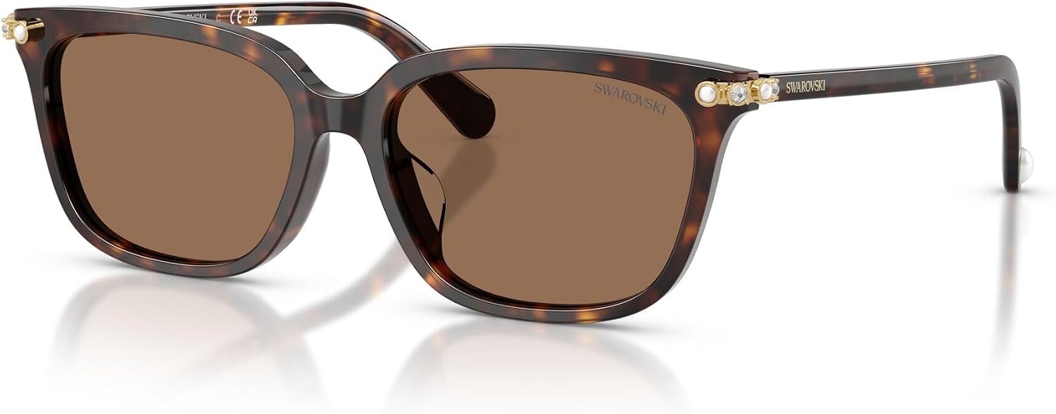 image:imageSwarovski Womens Sk6064d Low Bridge FitHavanaDark Brown