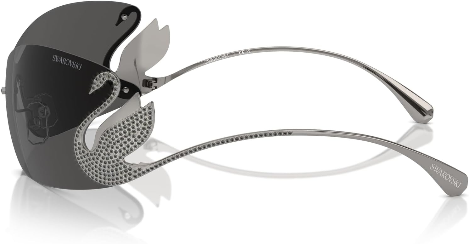 image:imageSwarovski Womens Sk7020 Oval SunglassesGunmetalDark Grey