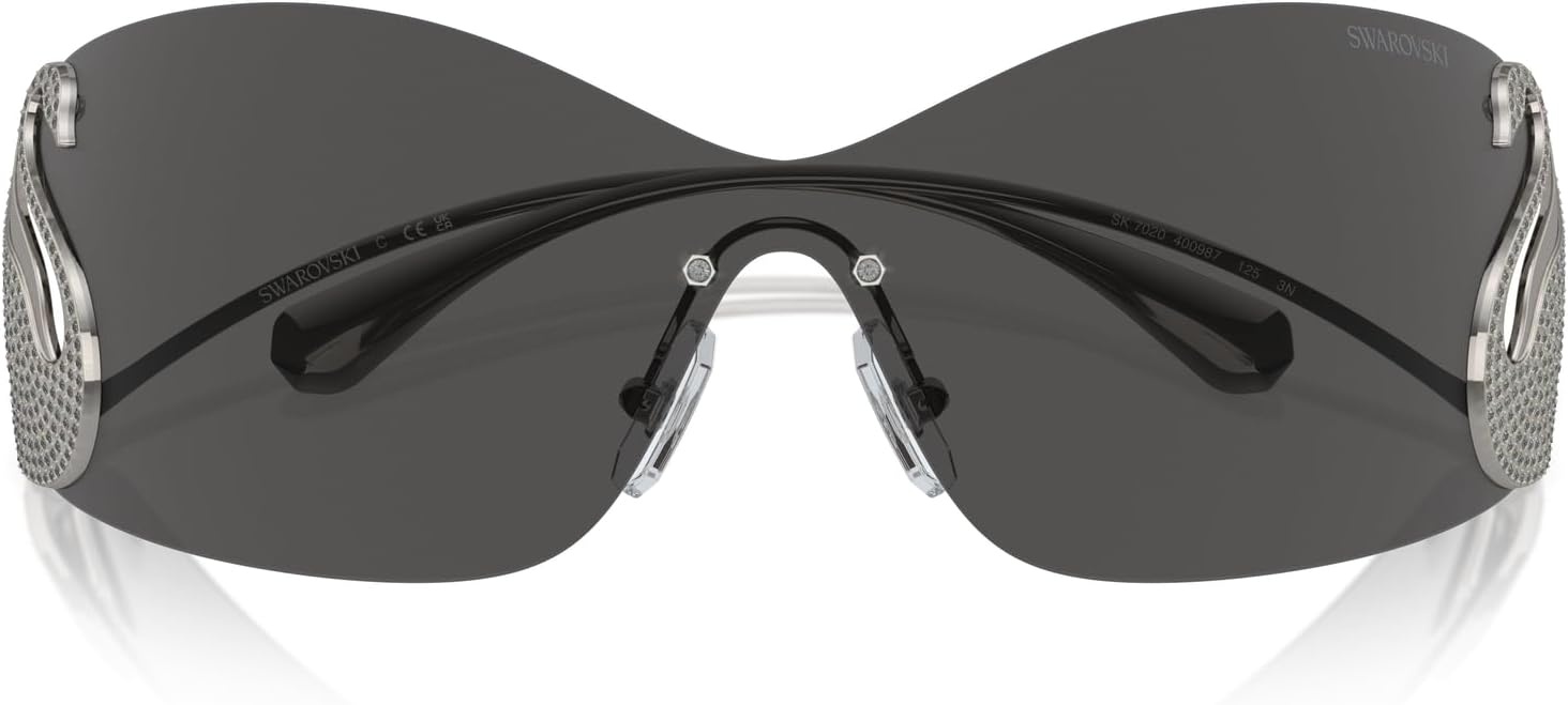 image:imageSwarovski Womens Sk7020 Oval SunglassesGunmetalDark Grey