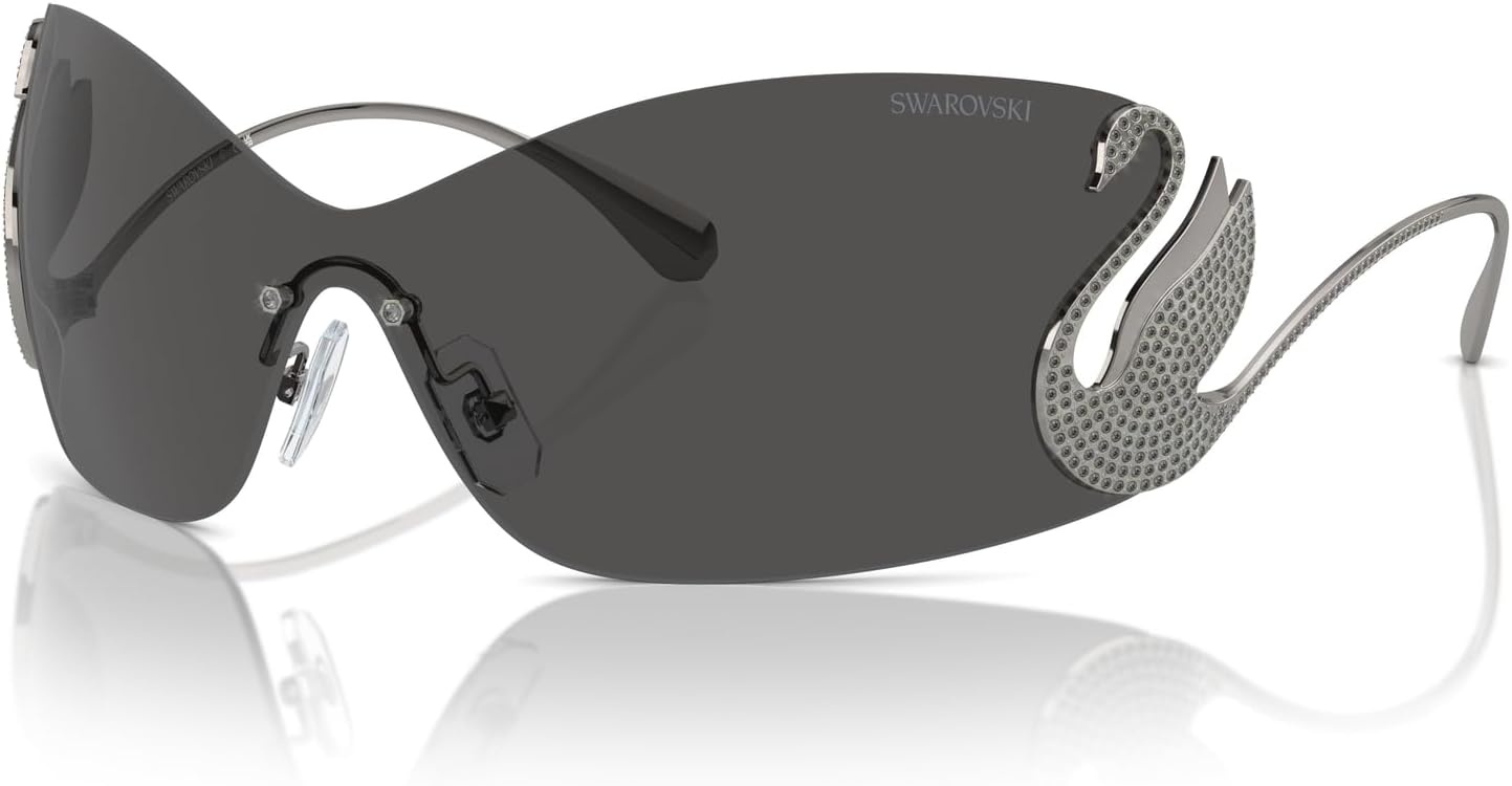 image:imageSwarovski Womens Sk7020 Oval SunglassesGunmetalDark Grey