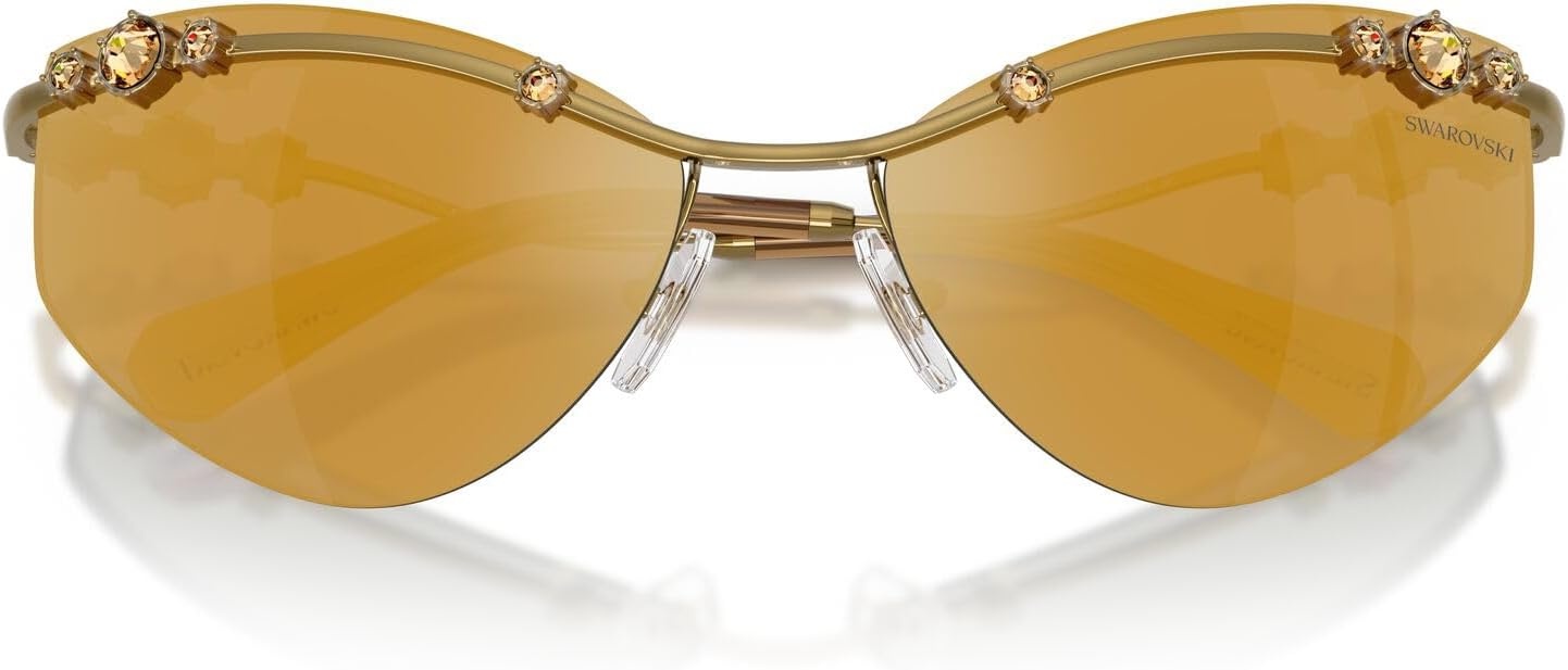 image:imageSwarovski Womens Sk7039GoldBrown Mirrored Gold