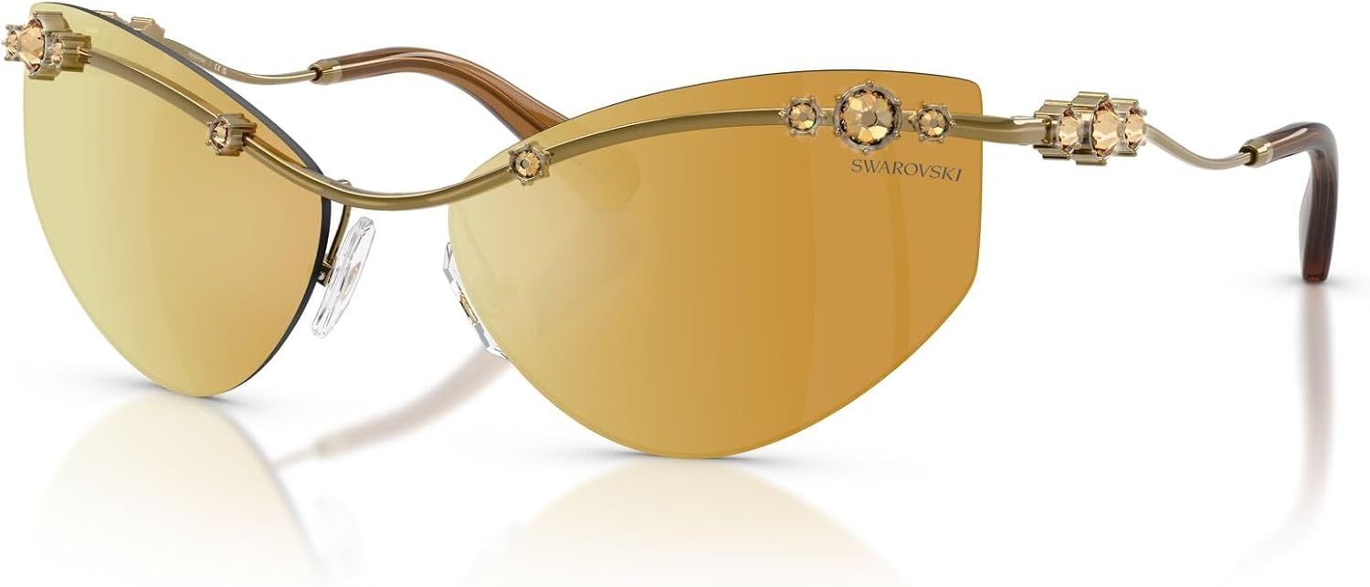 image:imageSwarovski Womens Sk7039GoldBrown Mirrored Gold