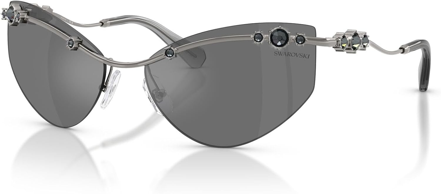 image:imageSwarovski Womens Sk7039GunmetalGrey Mirrored Black