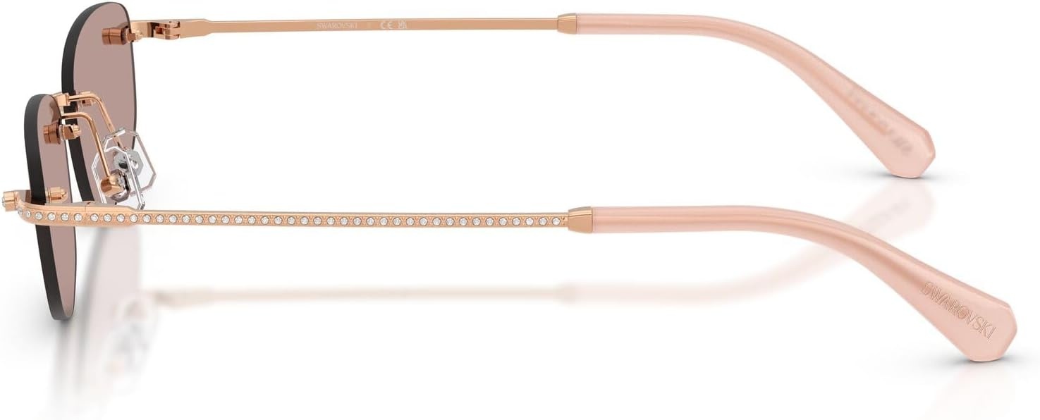 image:imageSwarovski Womens Sk7045d Low Bridge FitRose GoldLight Purple Brown