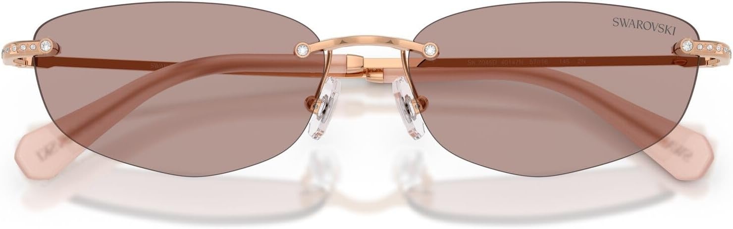 image:imageSwarovski Womens Sk7045d Low Bridge FitRose GoldLight Purple Brown