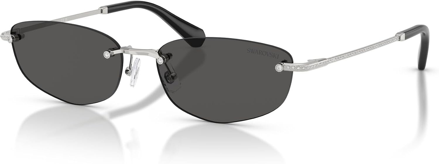 image:imageSwarovski Womens Sk7045d Low Bridge FitSilverDark Grey