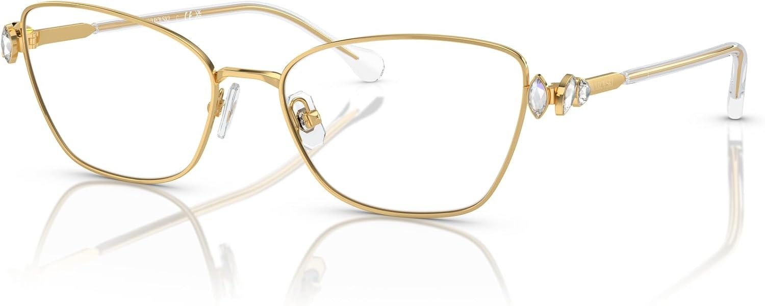 image:imageSwarovski womens Sk1006 Square Prescription Eyewear FramesGoldDemo Lens