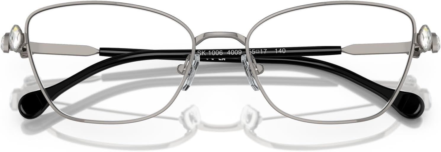 image:imageSwarovski womens Sk1006 Square Prescription Eyewear FramesGunmetalDemo Lens