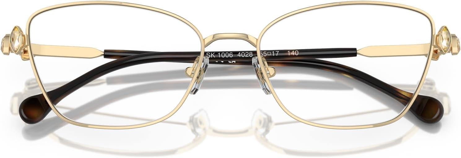 image:imageSwarovski womens Sk1006 Square Prescription Eyewear FramesPale GoldDemo Lens