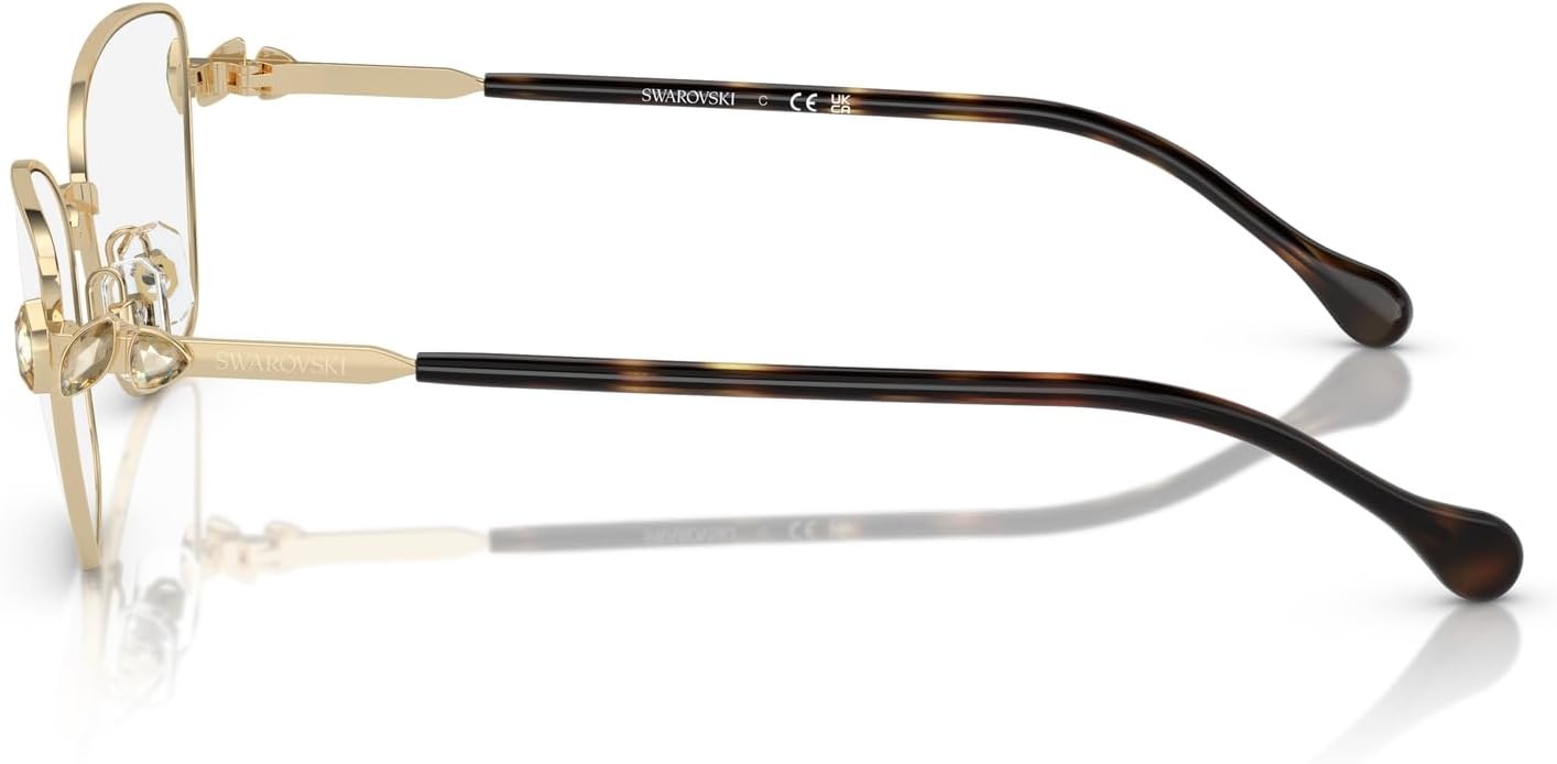 image:imageSwarovski womens Sk1006 Square Prescription Eyewear FramesPale GoldDemo Lens
