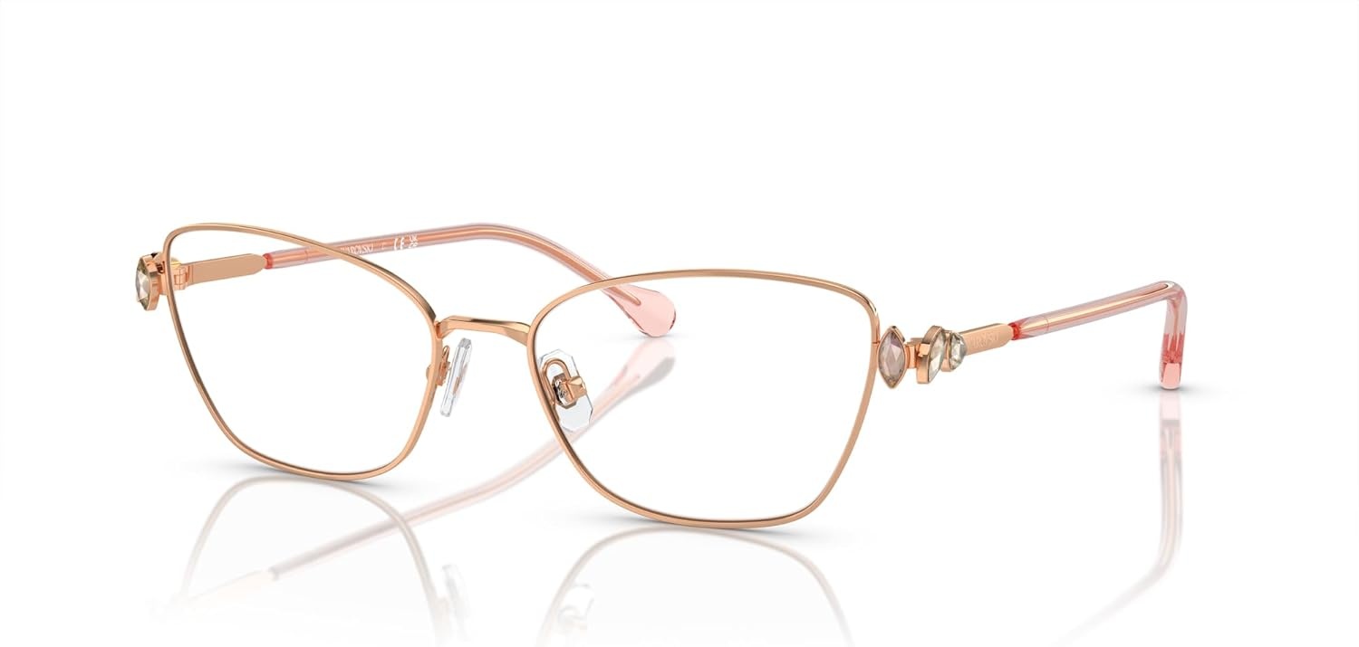 image:imageSwarovski womens Sk1006 Square Prescription Eyewear FramesRose GoldDemo Lens