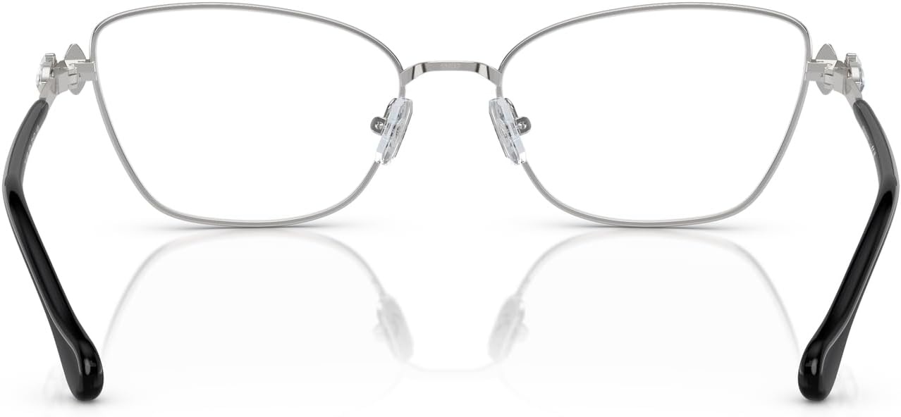 image:imageSwarovski womens Sk1006 Square Prescription Eyewear FramesSilverBlackDemo Lens