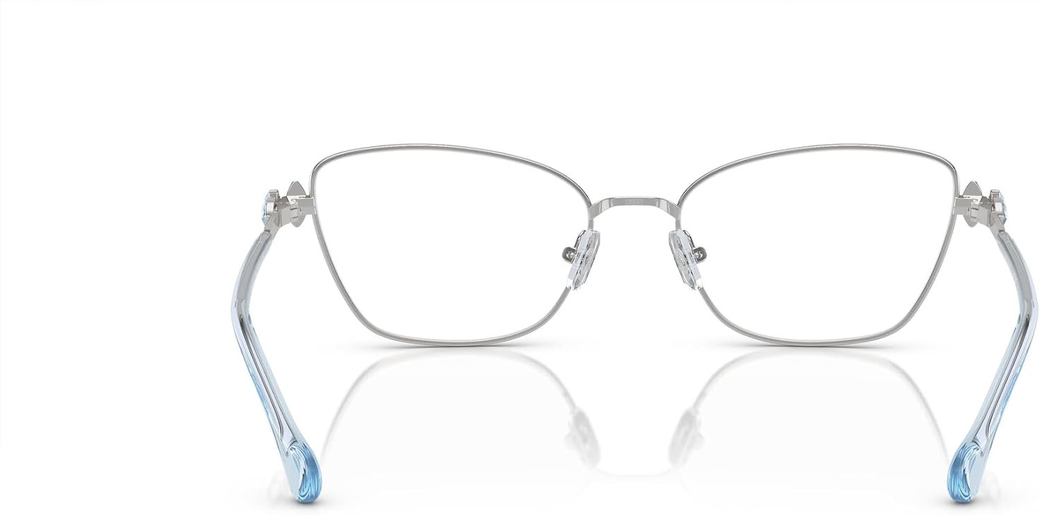 image:imageSwarovski womens Sk1006 Square Prescription Eyewear FramesSilverBlueDemo Lens