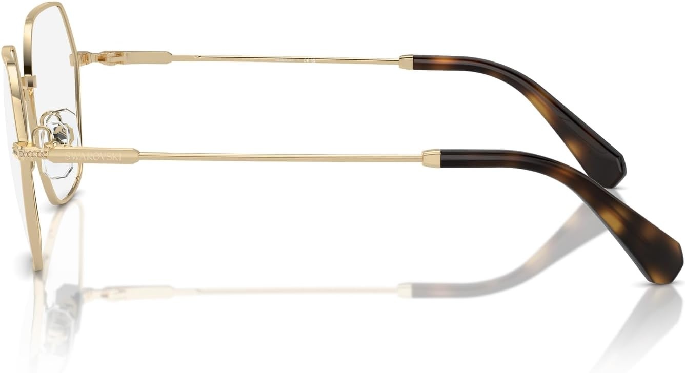 image:imageSwarovski womens Sk1011 Hexagonal Prescription Eyewear FramesPale GoldDemo Lens