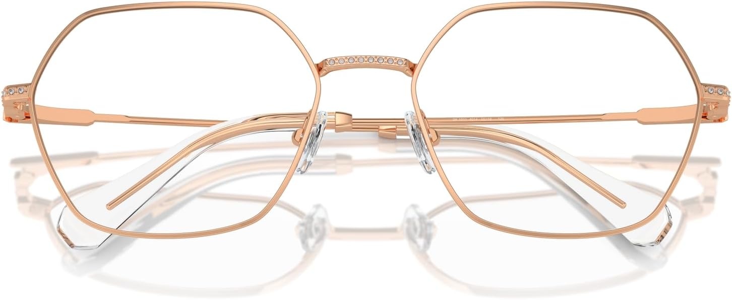 image:imageSwarovski womens Sk1011 Hexagonal Prescription Eyewear FramesRose GoldDemo Lens