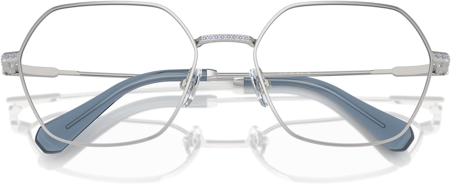 image:imageSwarovski womens Sk1011 Hexagonal Prescription Eyewear FramesSilverDemo Lens