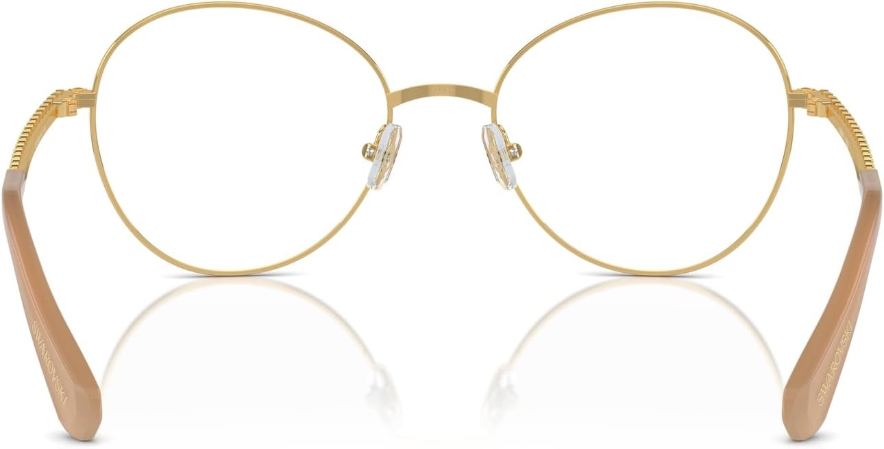 image:imageSwarovski womens Sk1013 Round Prescription Eyewear FramesGoldDemo Lens