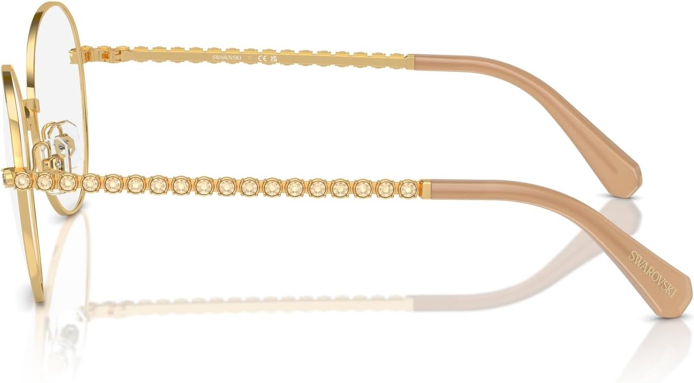 image:imageSwarovski womens Sk1013 Round Prescription Eyewear FramesGoldDemo Lens