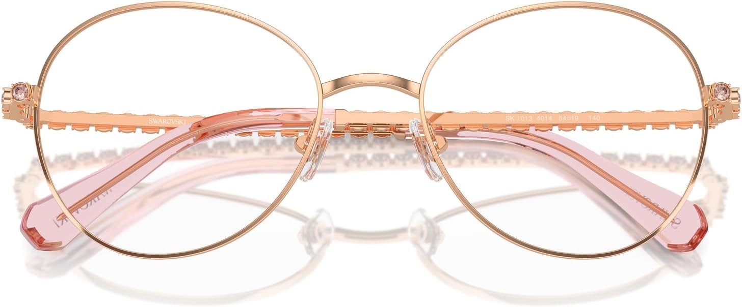 image:imageSwarovski womens Sk1013 Round Prescription Eyewear FramesRose GoldDemo Lens