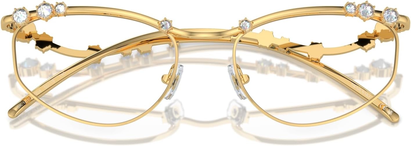 image:imageSwarovski womens Sk1015 Cat Eye Prescription Eyewear FramesGoldDemo Lens