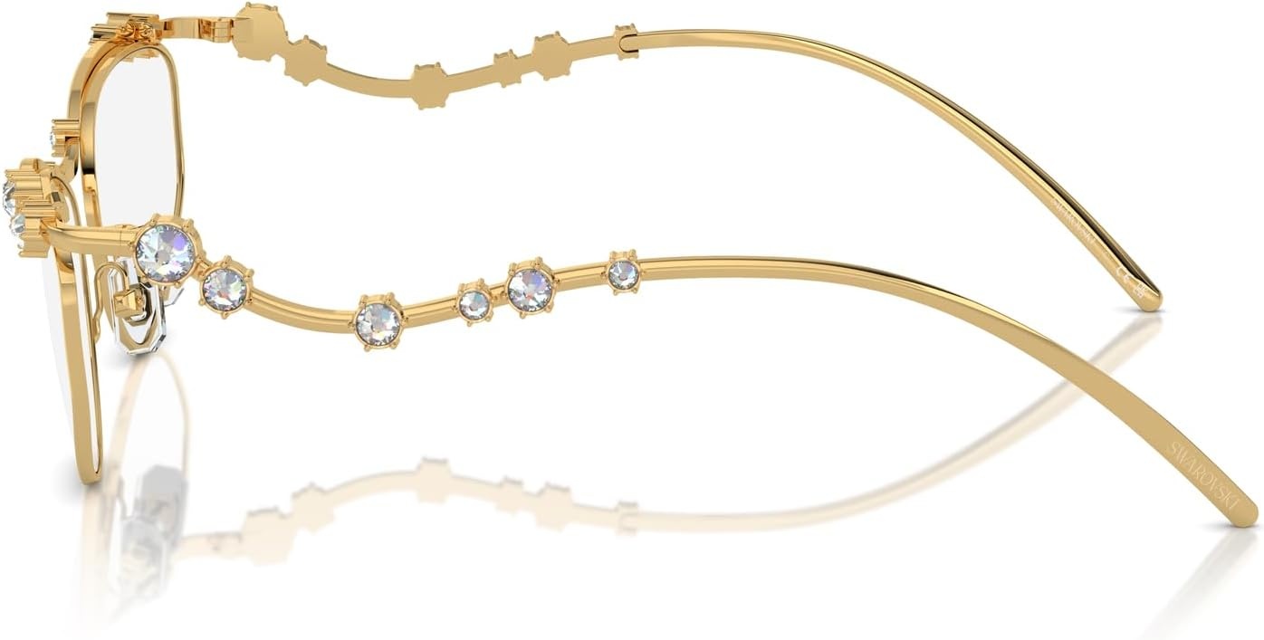 image:imageSwarovski womens Sk1015 Cat Eye Prescription Eyewear FramesGoldDemo Lens