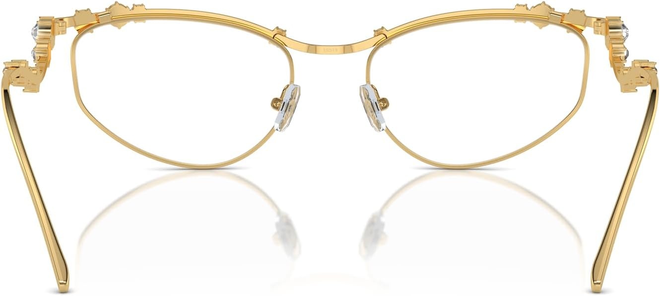 image:imageSwarovski womens Sk1015 Cat Eye Prescription Eyewear FramesGoldDemo Lens