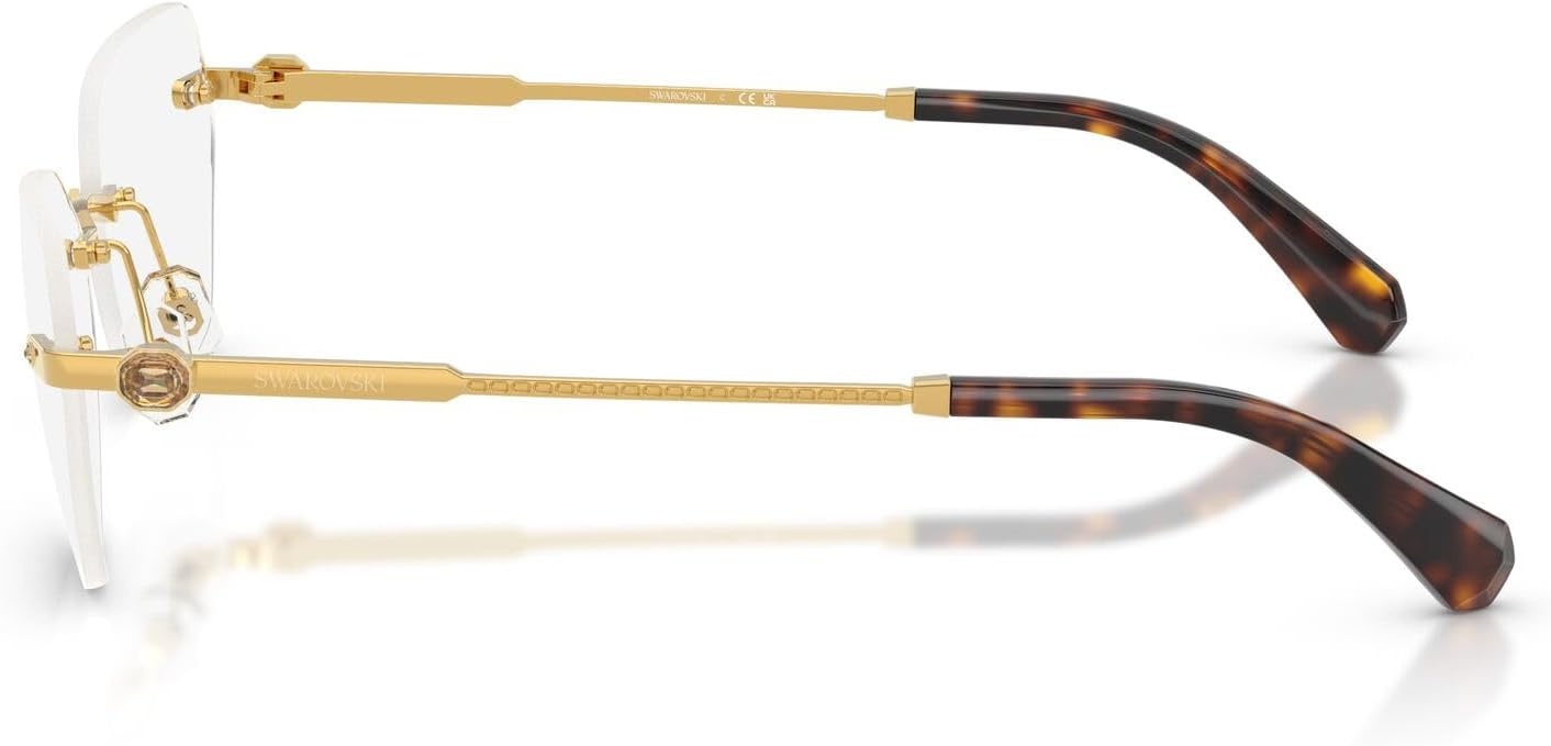 image:imageSwarovski womens Sk1031 Hexagonal Prescription Eyewear FramesDark GoldDemo Lens