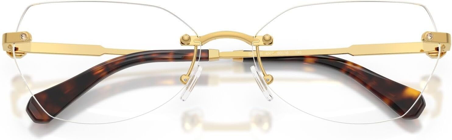 image:imageSwarovski womens Sk1031 Hexagonal Prescription Eyewear FramesDark GoldDemo Lens