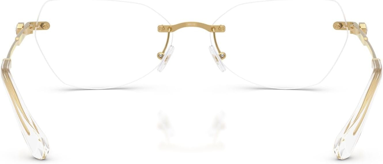 image:imageSwarovski womens Sk1031 Hexagonal Prescription Eyewear FramesGoldDemo Lens