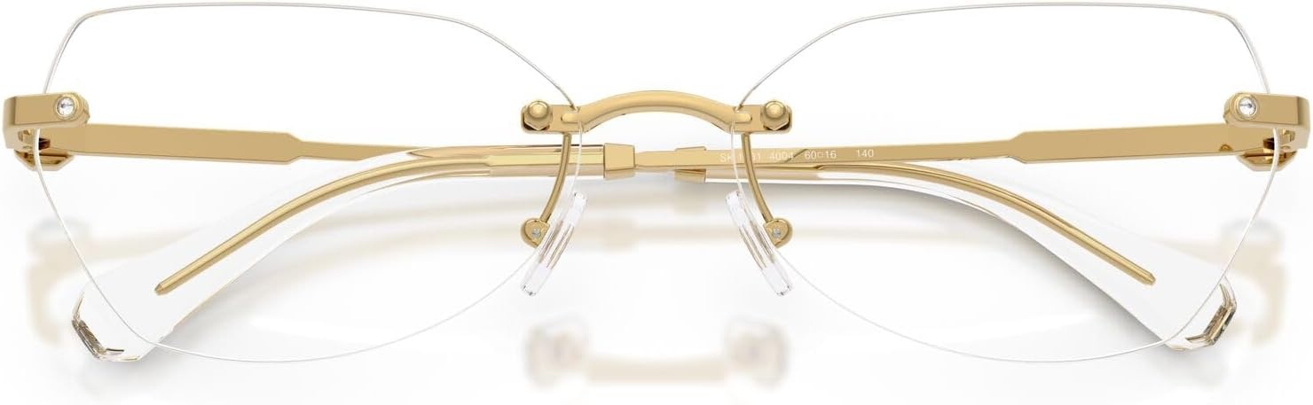image:imageSwarovski womens Sk1031 Hexagonal Prescription Eyewear FramesGoldDemo Lens