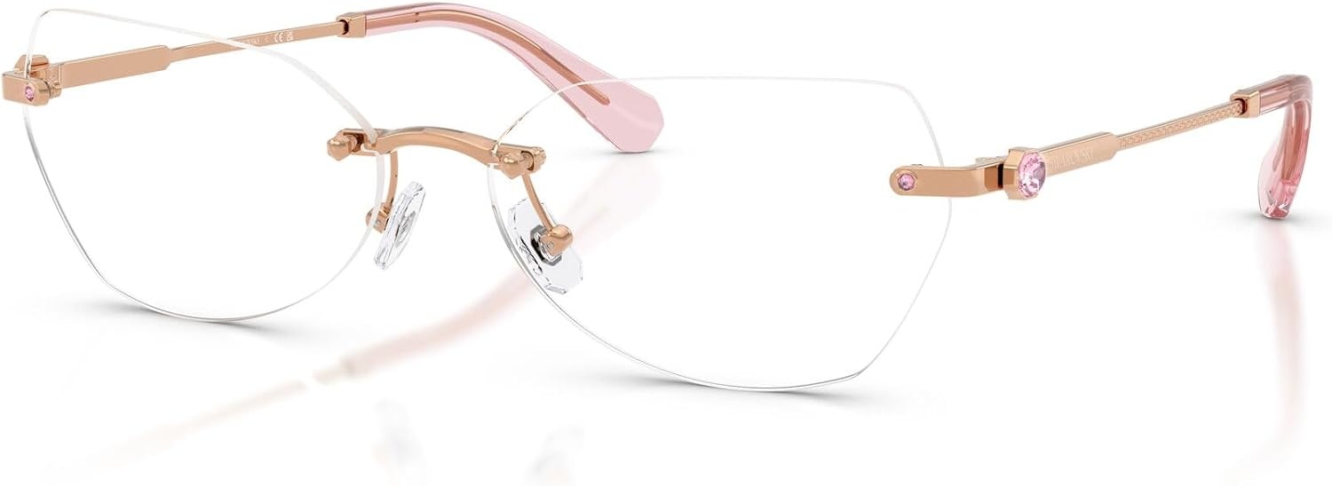 image:imageSwarovski womens Sk1031 Hexagonal Prescription Eyewear FramesRose GoldDemo Lens