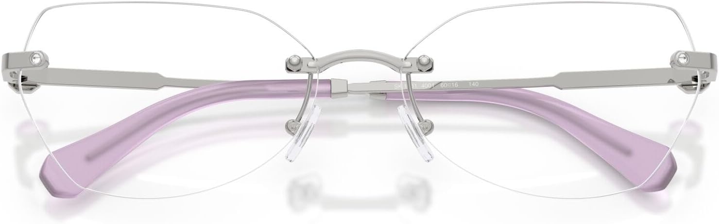 image:imageSwarovski womens Sk1031 Hexagonal Prescription Eyewear FramesSilverDemo Lens