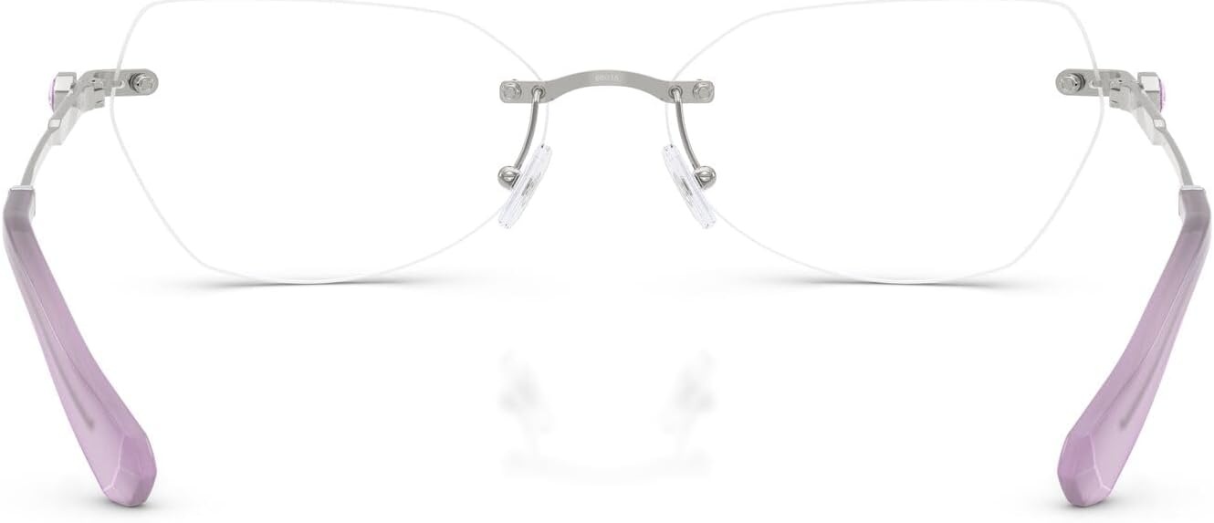 image:imageSwarovski womens Sk1031 Hexagonal Prescription Eyewear FramesSilverDemo Lens