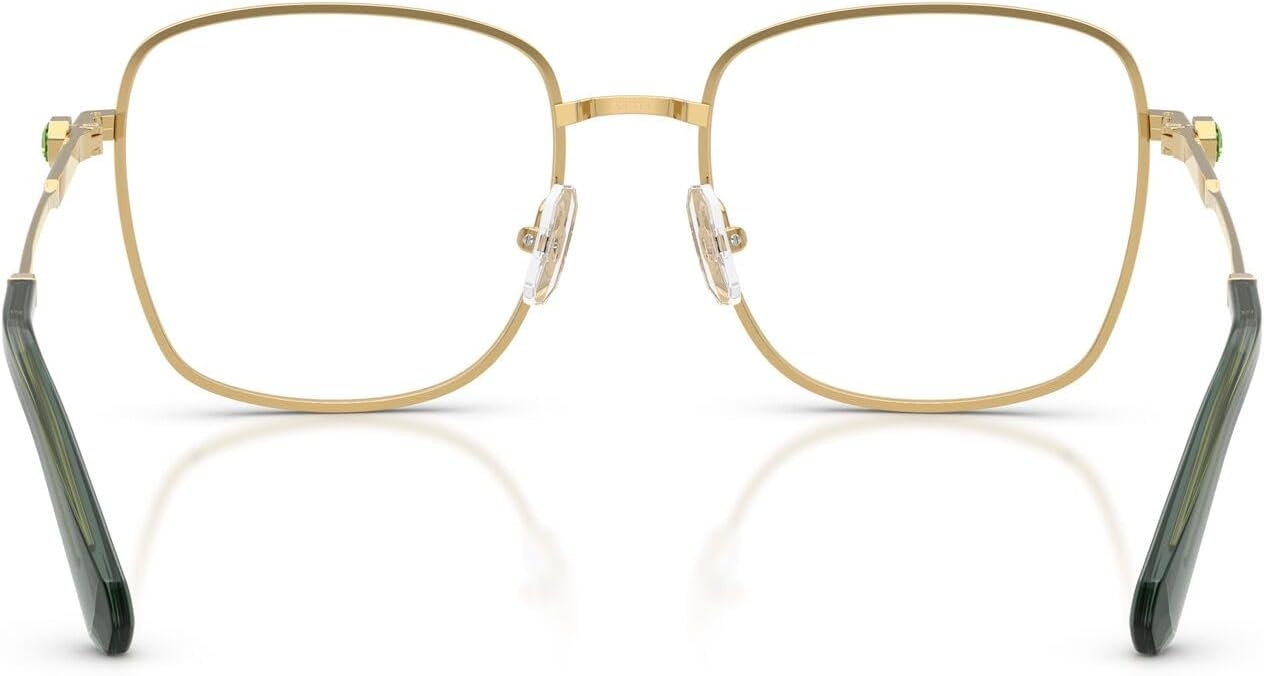 image:imageSwarovski womens Sk1036 Square Prescription Eyewear FramesGoldGreenDemo Lens