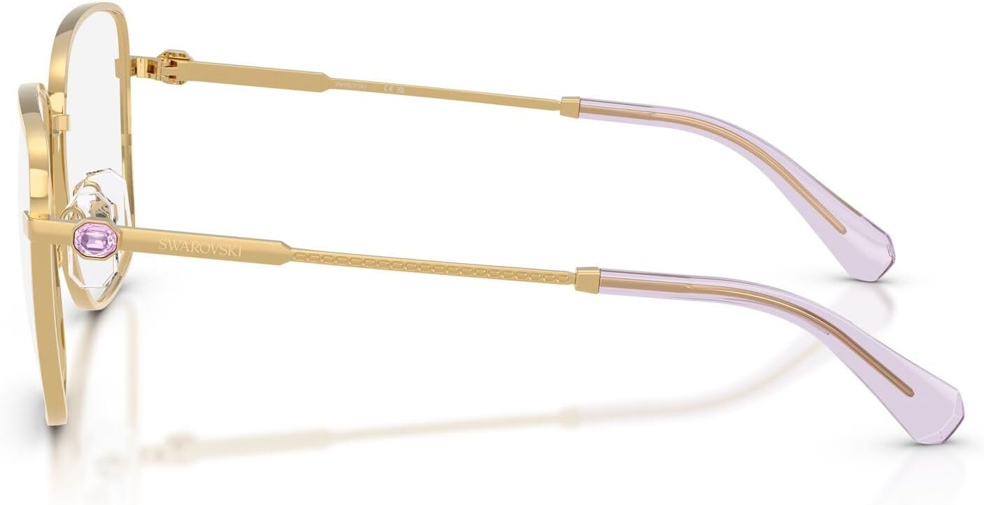 image:imageSwarovski womens Sk1036 Square Prescription Eyewear FramesGoldLight VioletDemo Lens